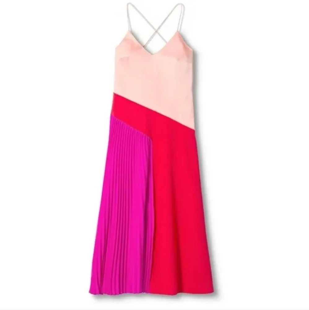 Women's Pleated Dress CUSHNIE x Target Pink/Red Size 6 NWT - Picture 3 of 11